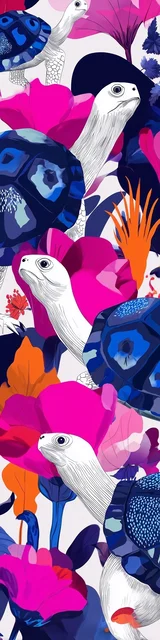 Free turtle bookmark featuring white head turtles